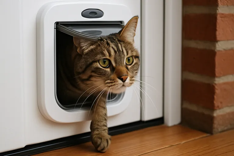 Wat is een kattenluik met sensor?